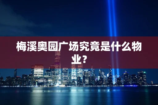 梅溪奥园广场究竟是什么物业？