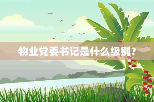 物业党委书记是什么级别？