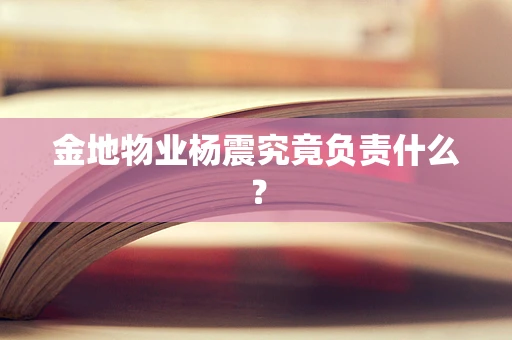 金地物业杨震究竟负责什么？