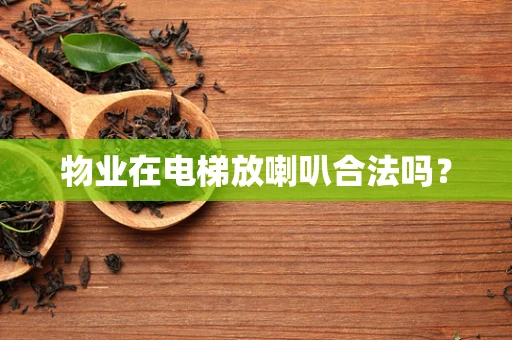 物业在电梯放喇叭合法吗？