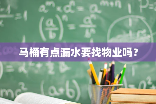 马桶有点漏水要找物业吗？