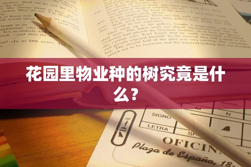 花园里物业种的树究竟是什么？