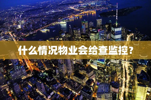 什么情况物业会给查监控？