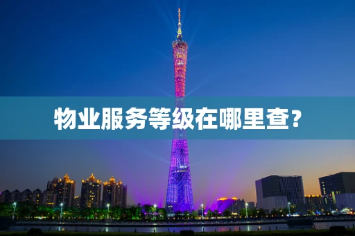 物业服务等级在哪里查？