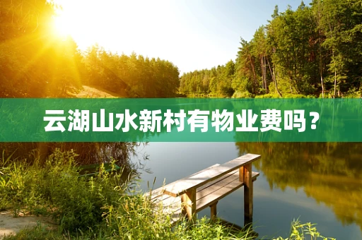 云湖山水新村有物业费吗？