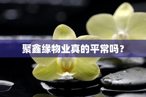 聚鑫缘物业真的平常吗？
