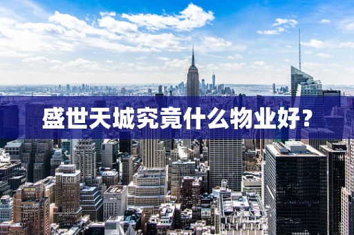 盛世天城究竟什么物业好？