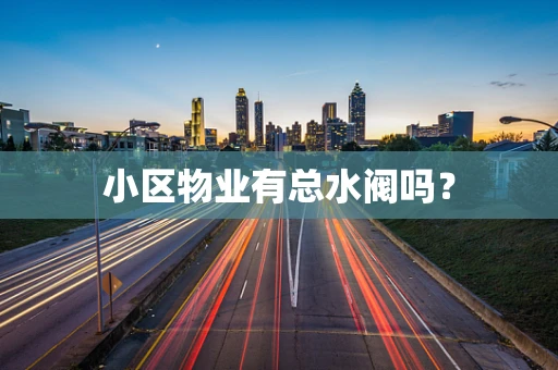 小区物业有总水阀吗？