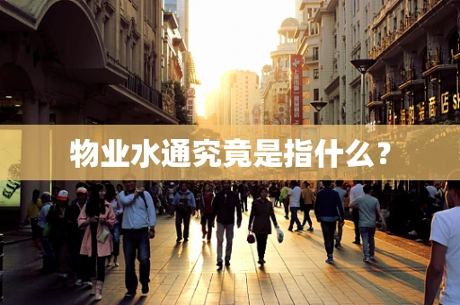 物业水通究竟是指什么？