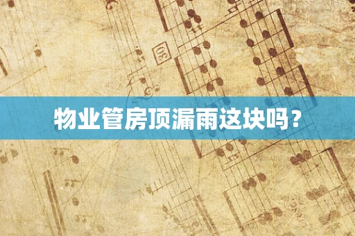 物业管房顶漏雨这块吗？