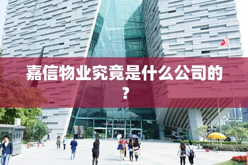 嘉信物业究竟是什么公司的？