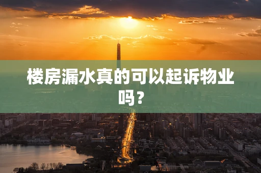 楼房漏水真的可以起诉物业吗？