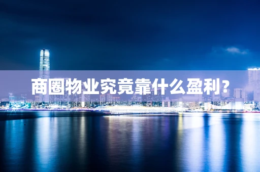 商圈物业究竟靠什么盈利？