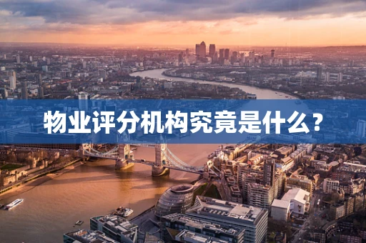 物业评分机构究竟是什么？