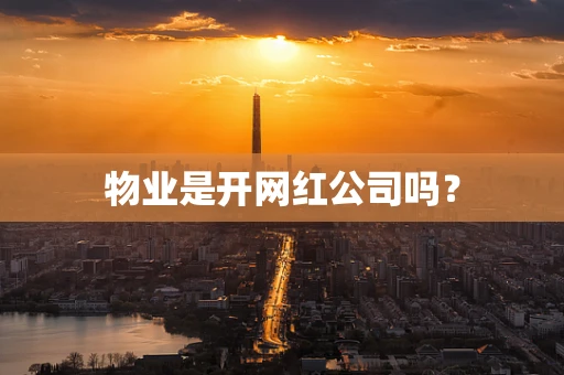 物业是开网红公司吗？