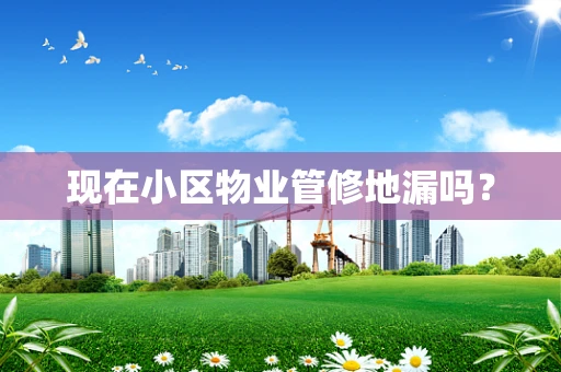 现在小区物业管修地漏吗？