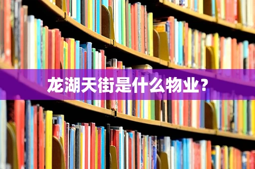 龙湖天街是什么物业？