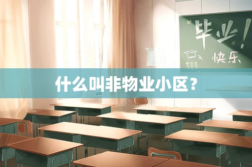 什么叫非物业小区？