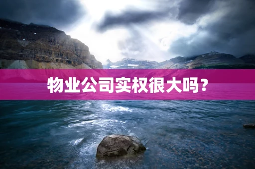 物业公司实权很大吗？