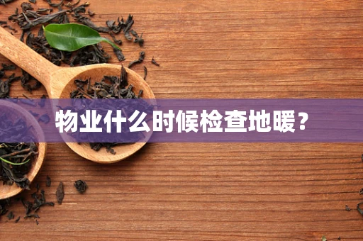 物业什么时候检查地暖？