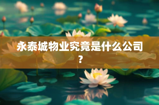 永泰城物业究竟是什么公司？