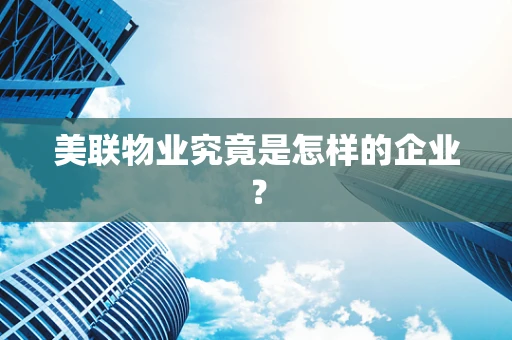 美联物业究竟是怎样的企业？