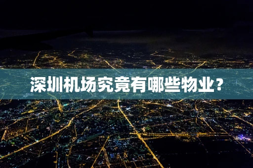 深圳机场究竟有哪些物业？