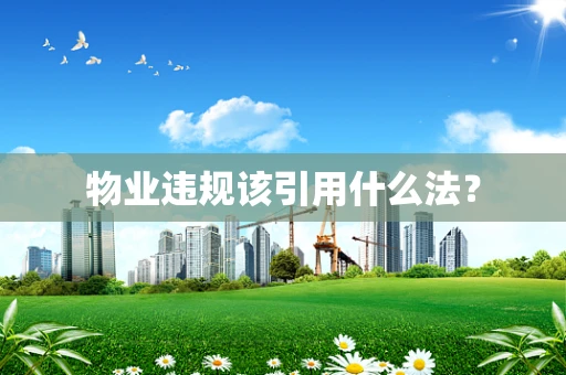 物业违规该引用什么法？