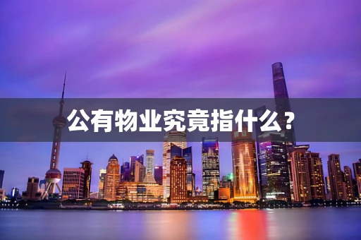 公有物业究竟指什么？