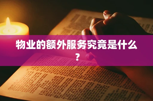 物业的额外服务究竟是什么？