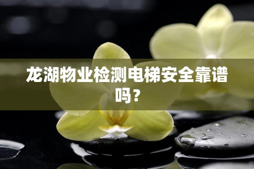 龙湖物业检测电梯安全靠谱吗？