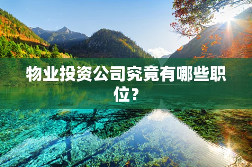 物业投资公司究竟有哪些职位？