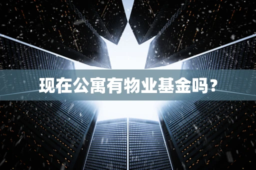 现在公寓有物业基金吗？