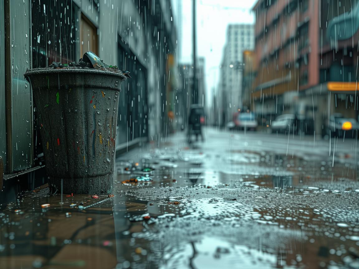 物业下雨就不能清理垃圾了吗？