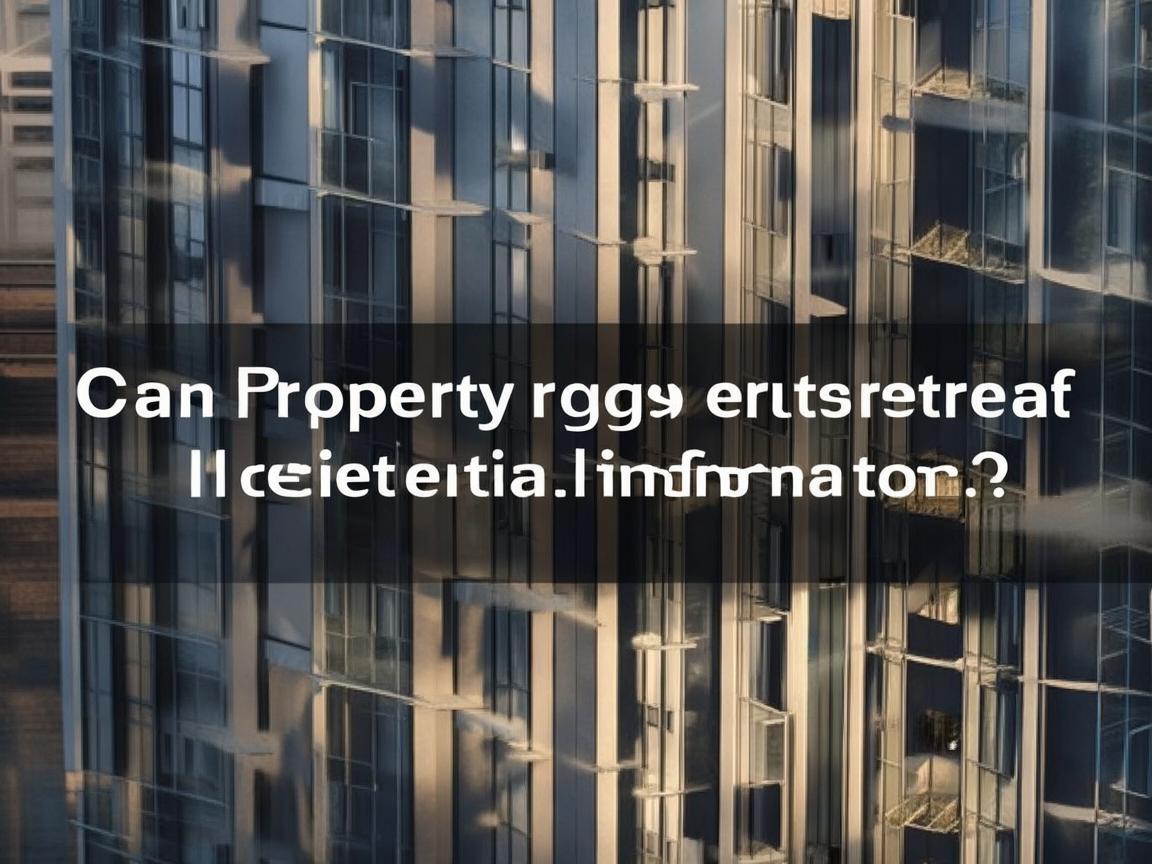 物业可以登记居住信息吗？